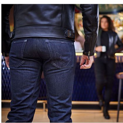 Jean Furygan KALVIN X KEVLAR® - Slim - Bleu / Blanc