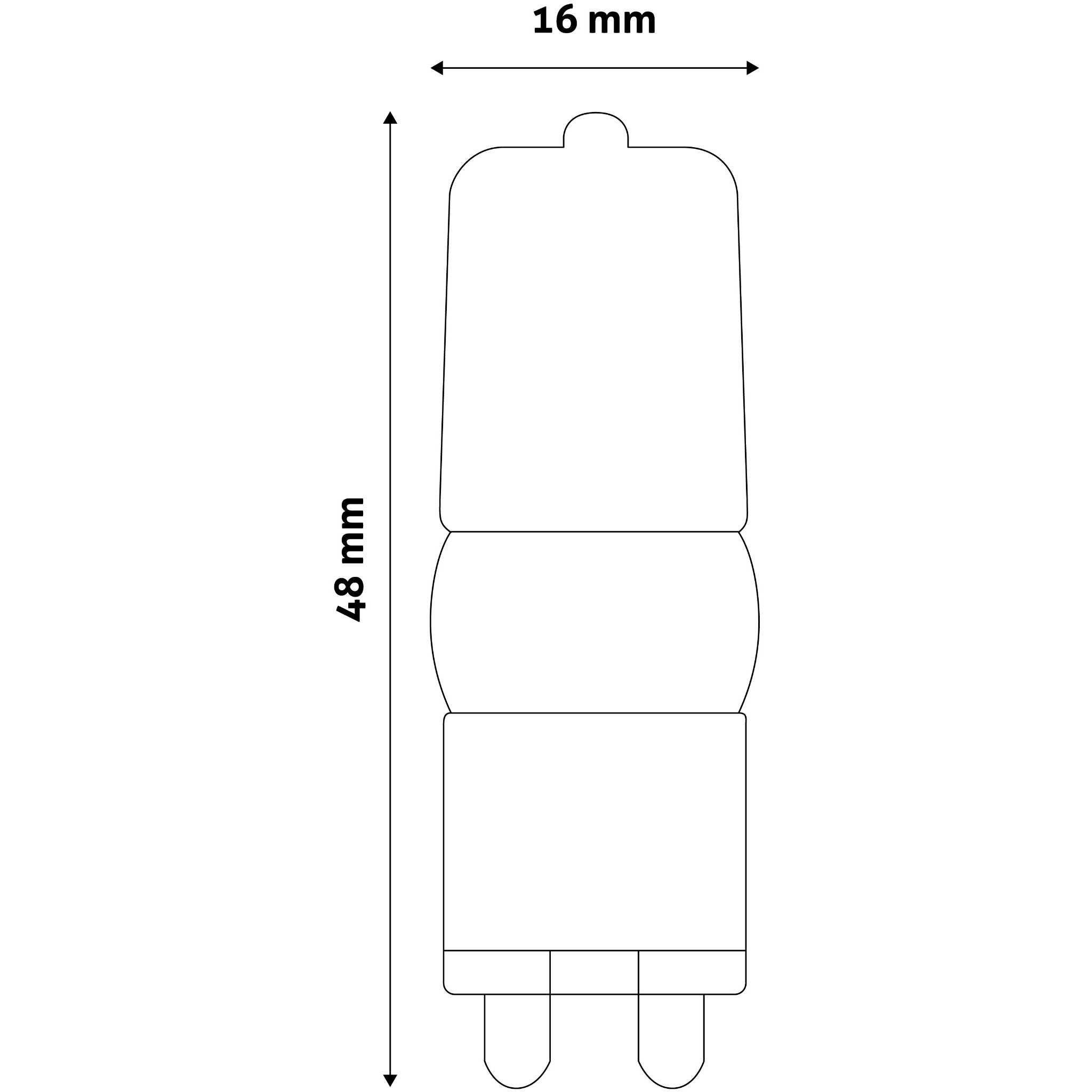 Avide LED 2.5W G9 160° WW 3000K FLAT