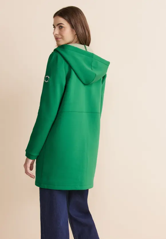 Softe Doubleface Jacke - arty green
