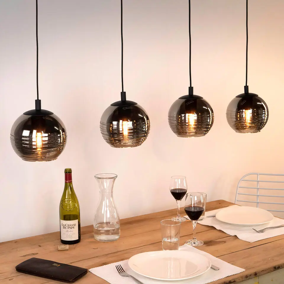 EGLO Lemorieta Hanglamp - E27 - 111 cm - Zwart/Goud