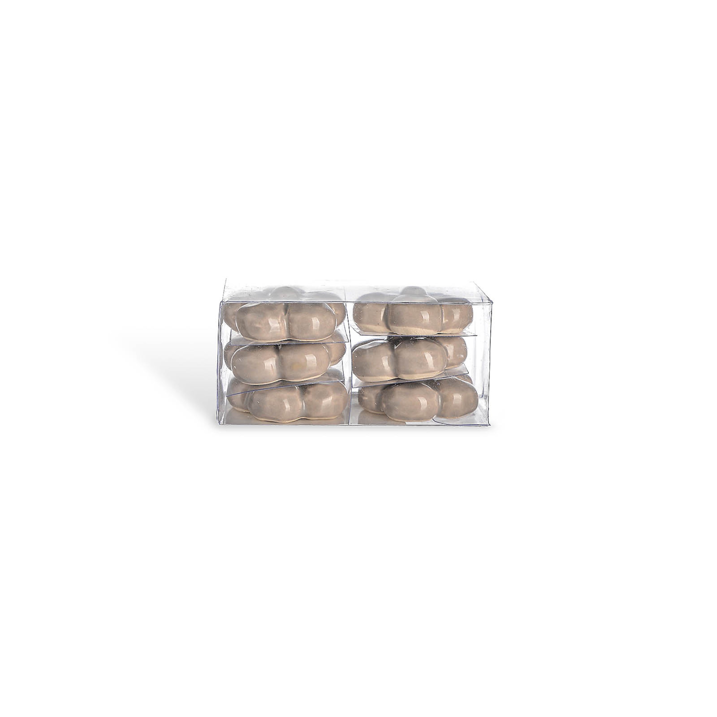 taupe, ⌀ 3 cm, 6 Stück