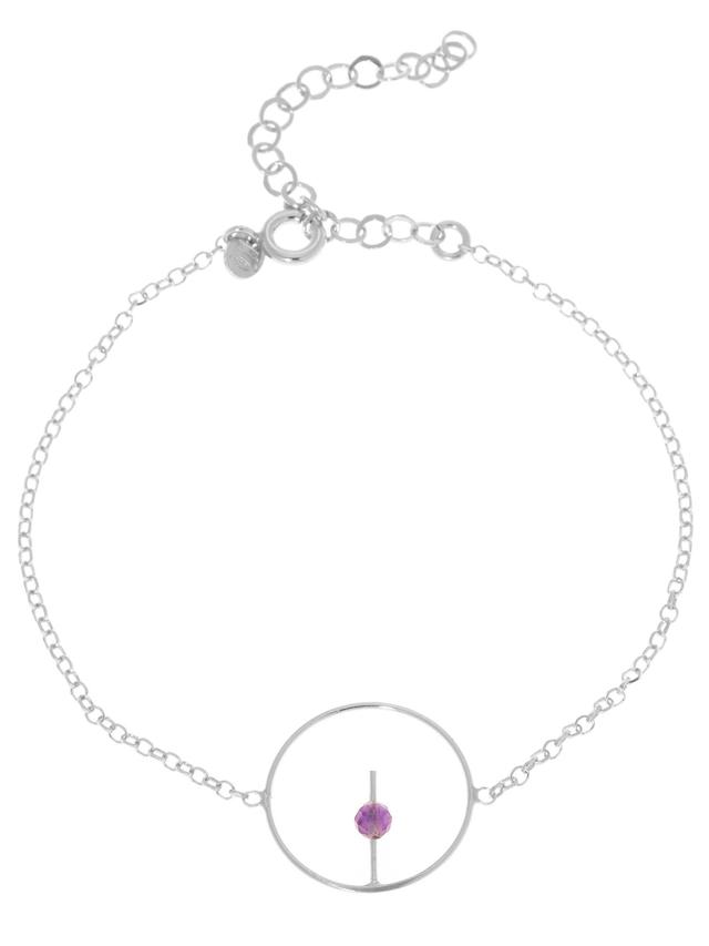 Transformationskreis-Armband, Amethyst, Silber 925, ca. 17,5 cm