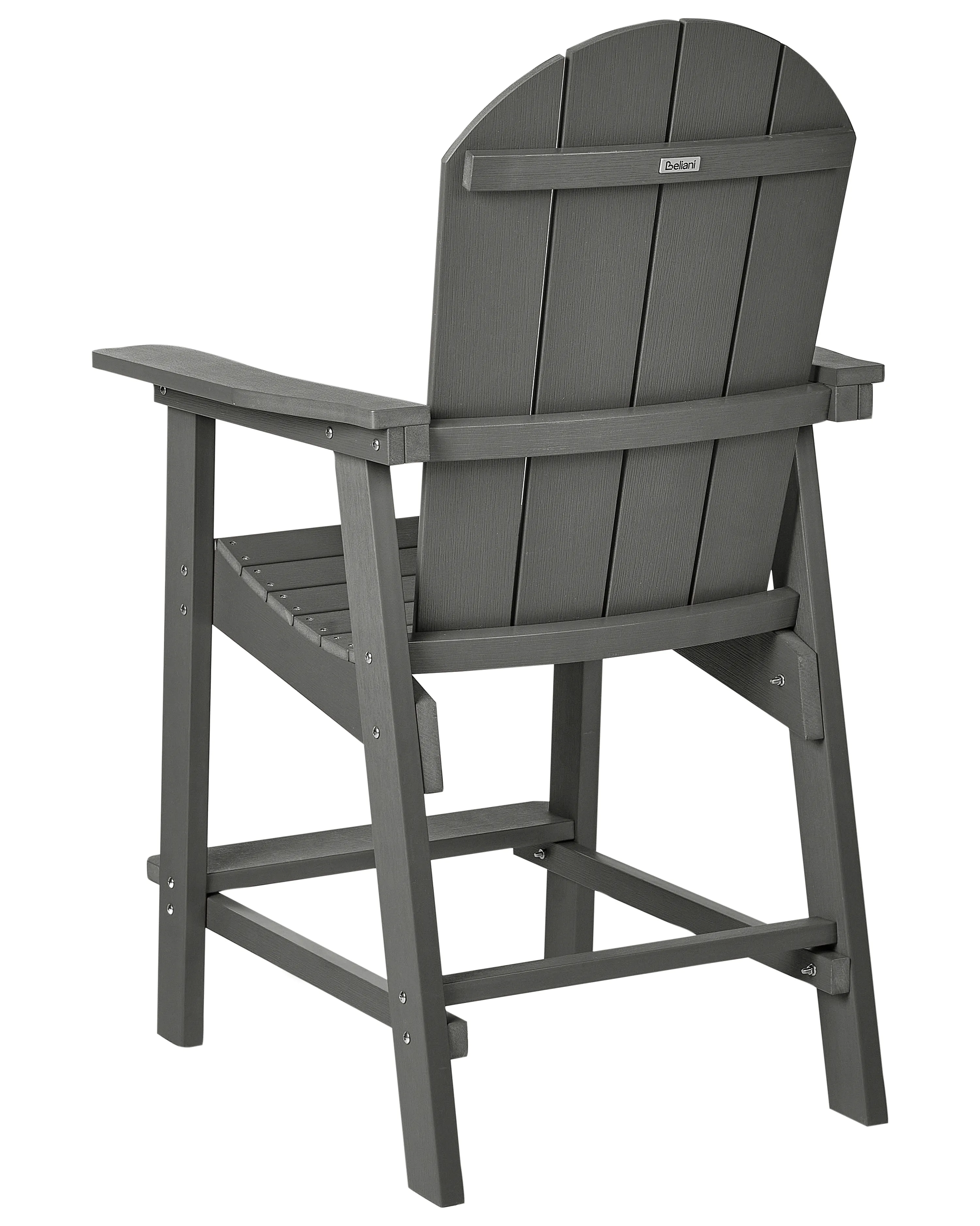 Tuin barkruk ADIRONDACK Synthetisch materiaal Donkergrijs