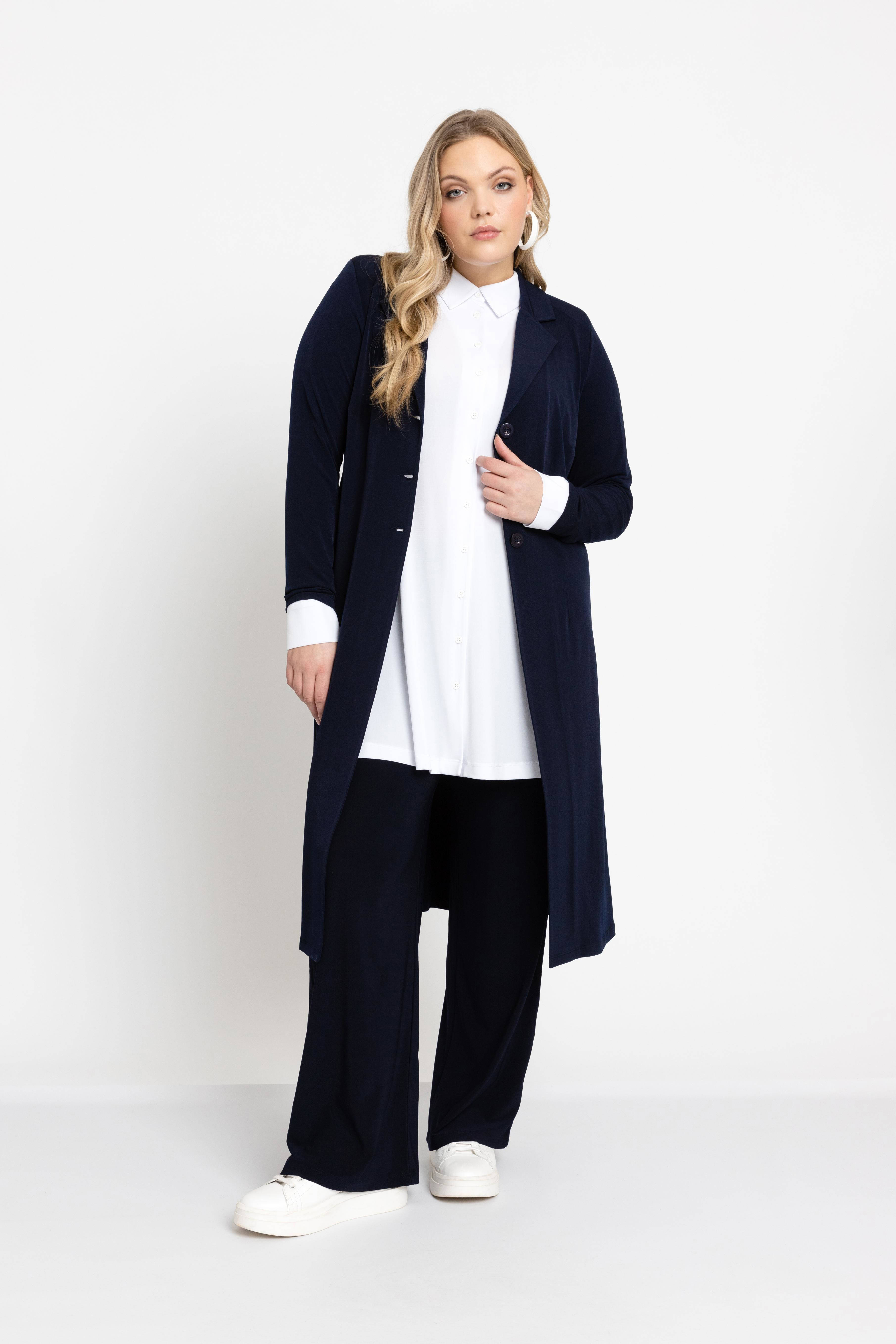 YOEK blazer van travelstof DOLCE donkerblauw
