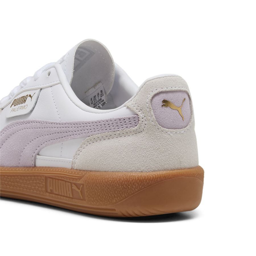 PUMA Chaussures Palermo Cuir - Blanc/Lilac Bloom