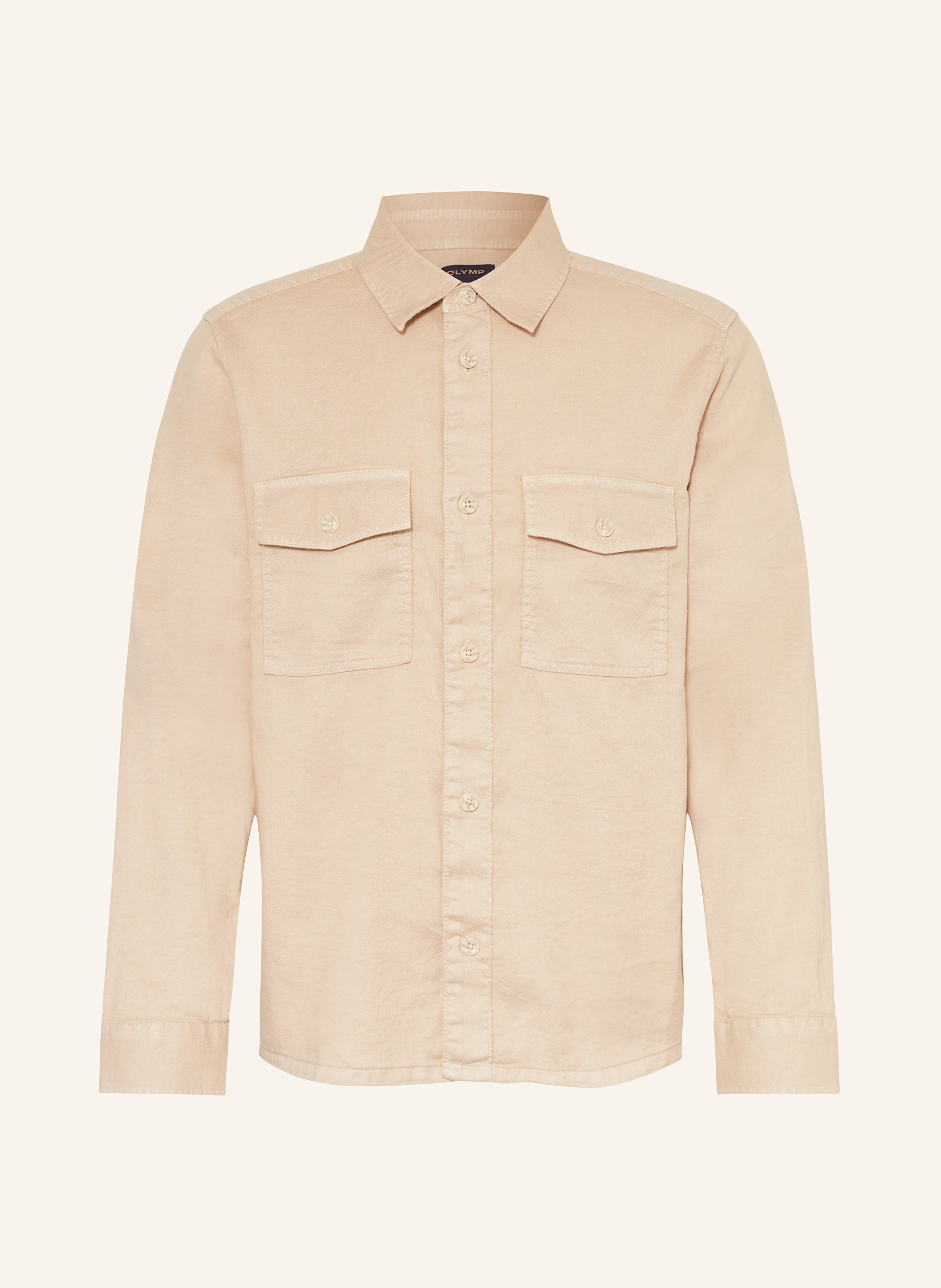 OLYMP Overshirt Casual regular fit mit Leinen