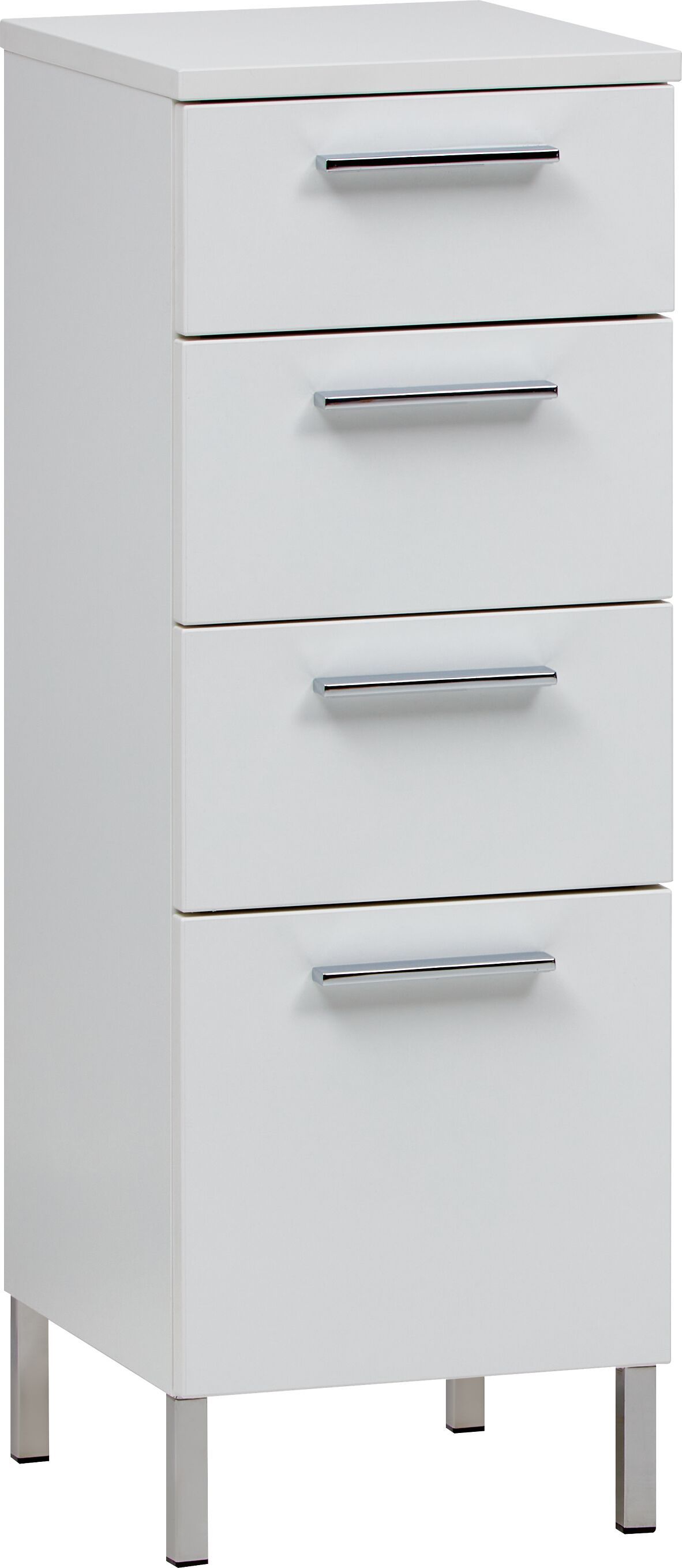 FERNANDEZ Beistellmöbel - Weiss / B: 30.2 cm x T: 35.0 cm x H: 85.5 cm