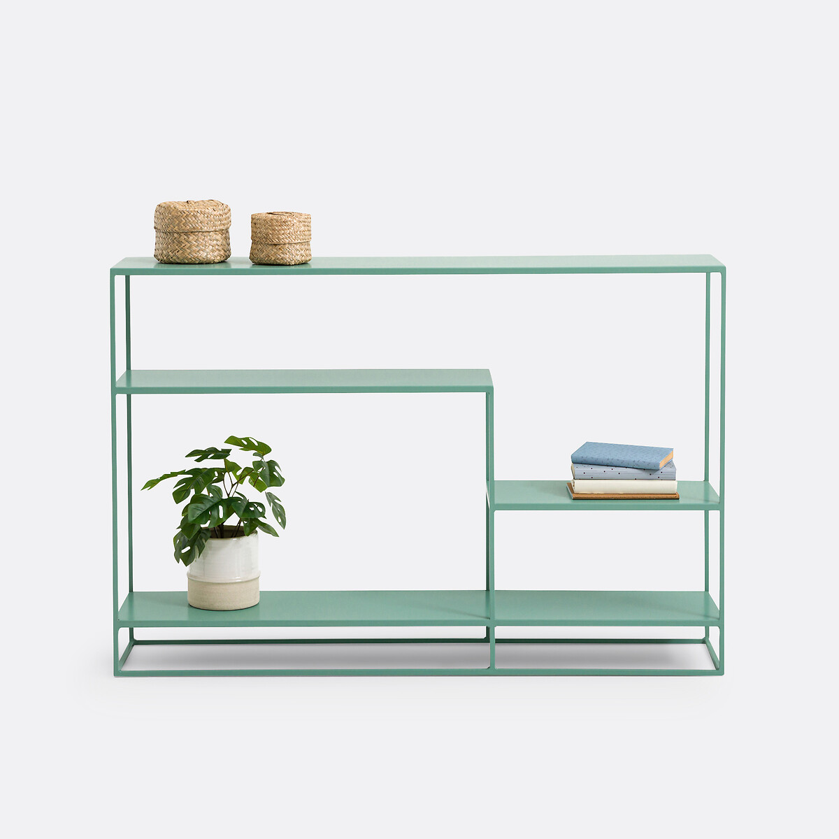 LA REDOUTE INTERIEURS<br>Mesa de parede assimétrica em metal e aço, Miva
