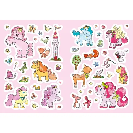 Tessloff Glitzer-Sticker Malbuch. Zauberponys
