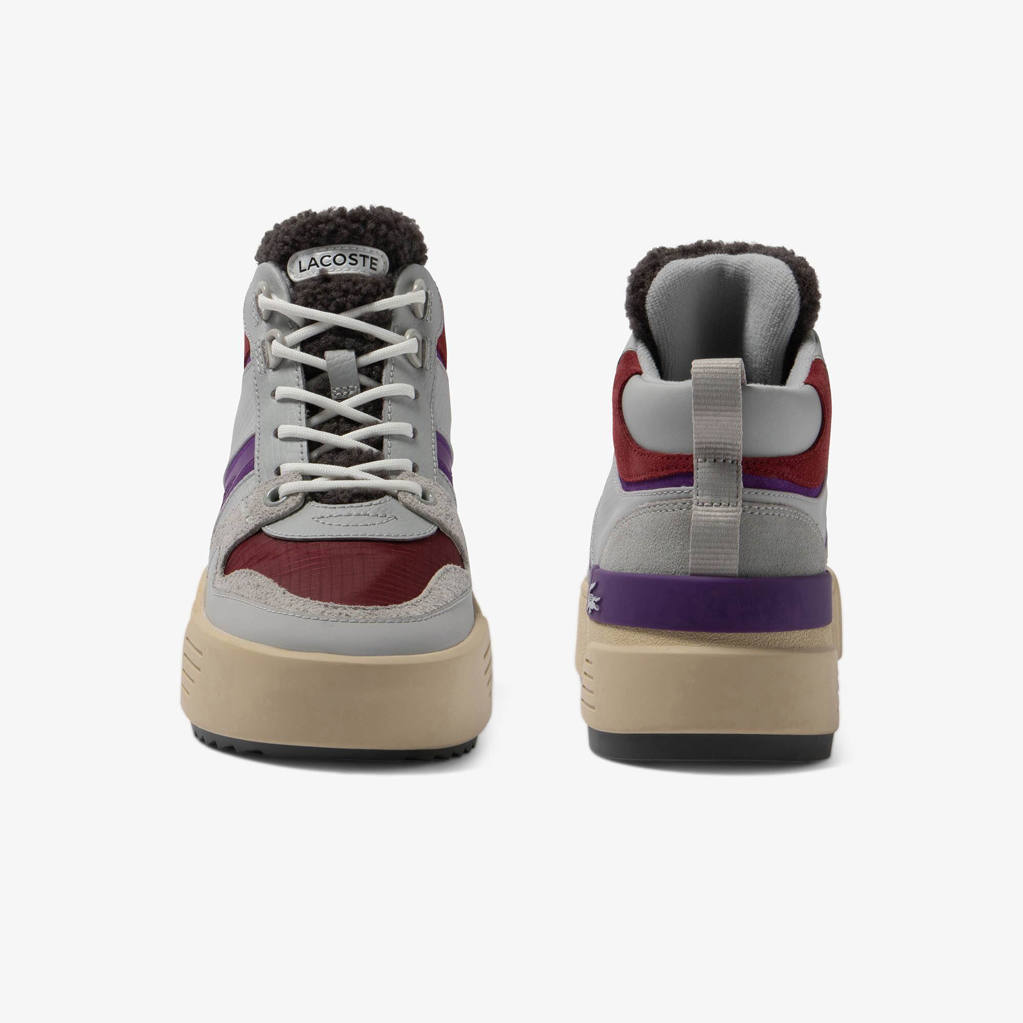 SneakerBoots L002 Winter Mid femme en cuir Outdoor - Gris - Lacoste - Femme