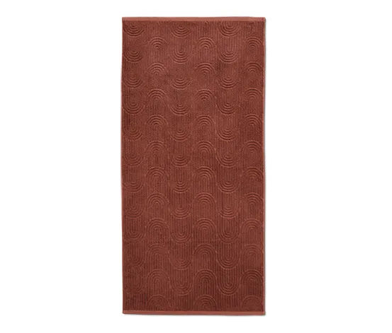 Jacquard-Badetuch, rotbraun