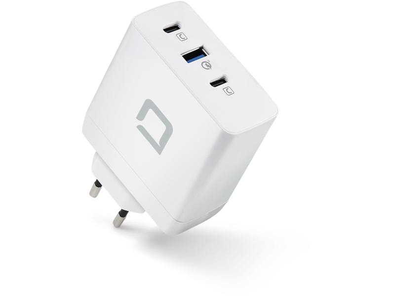 DICOTA Netzteil Universal Travel NB Charger GaN PRO 100 W Universelles Reise-Ladegerät mit 2x USB-C und 1x USB-A Anschluss