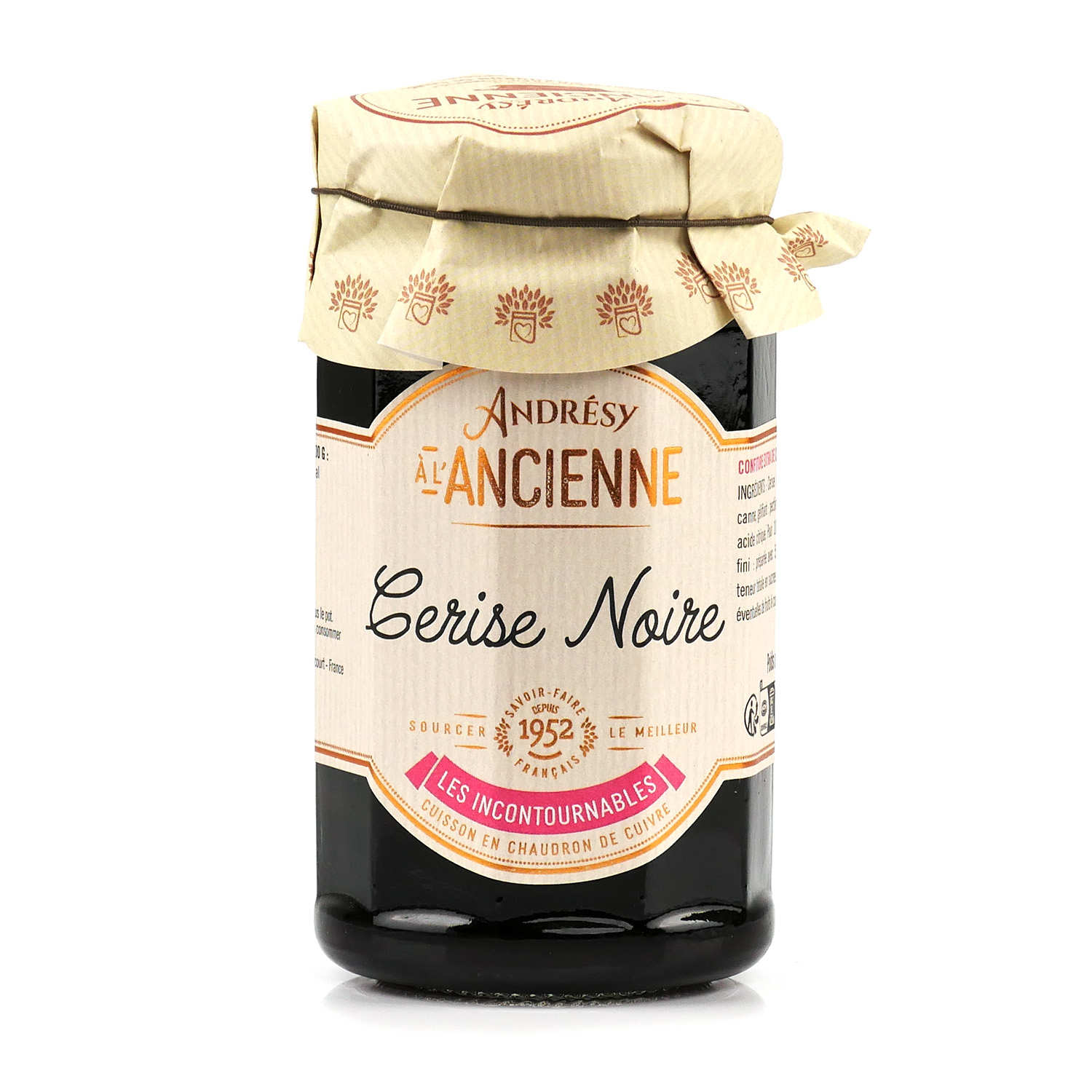 Confiture extra cerise noire au sucre de canne