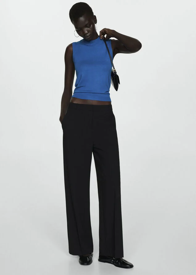 MANGO Knitted top with wide straps 53