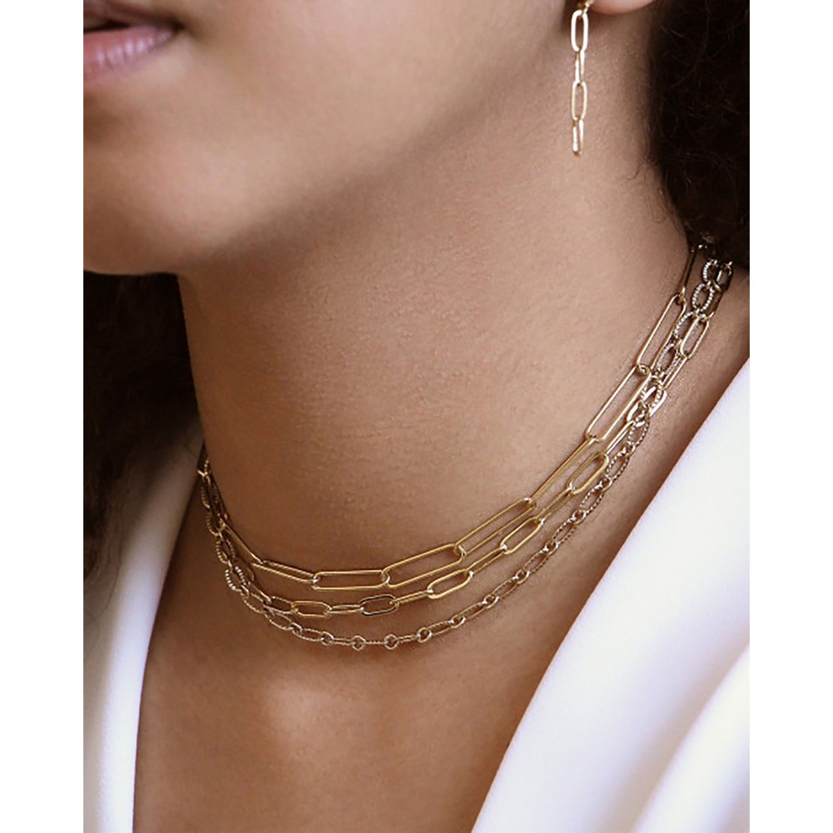 Collier maille mini dorée à l'or fin 24K MINI PURE
