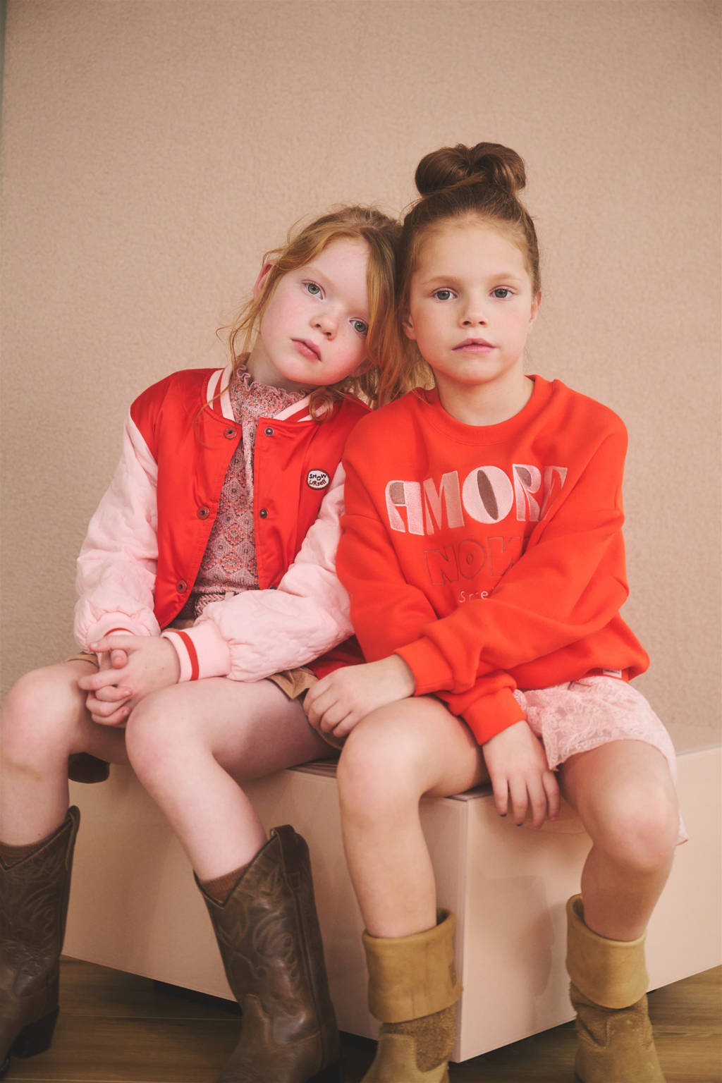 NONO sweater Konono met tekst felrood