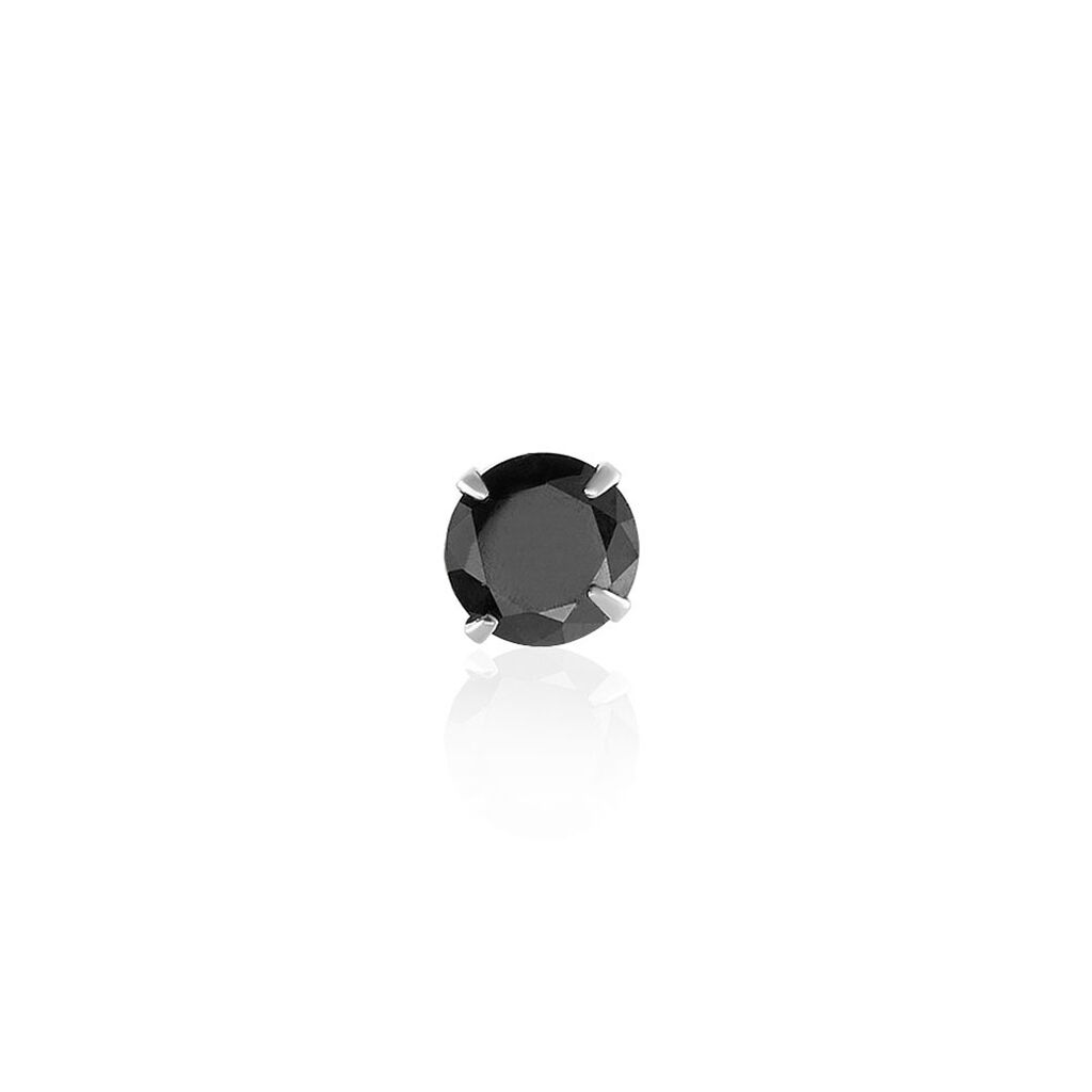 Boucles D'oreilles Puces Niels Argent Blanc Oxyde De Zirconium