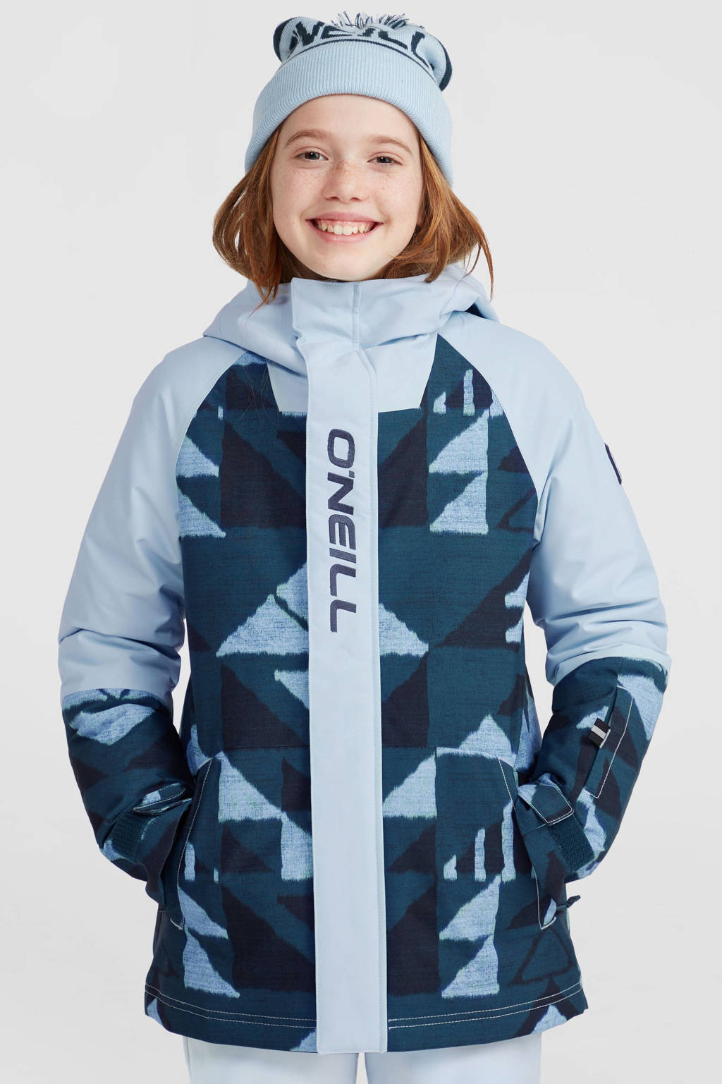 O'Neill ski-jack lichtblauw/petrol/donkerblauw