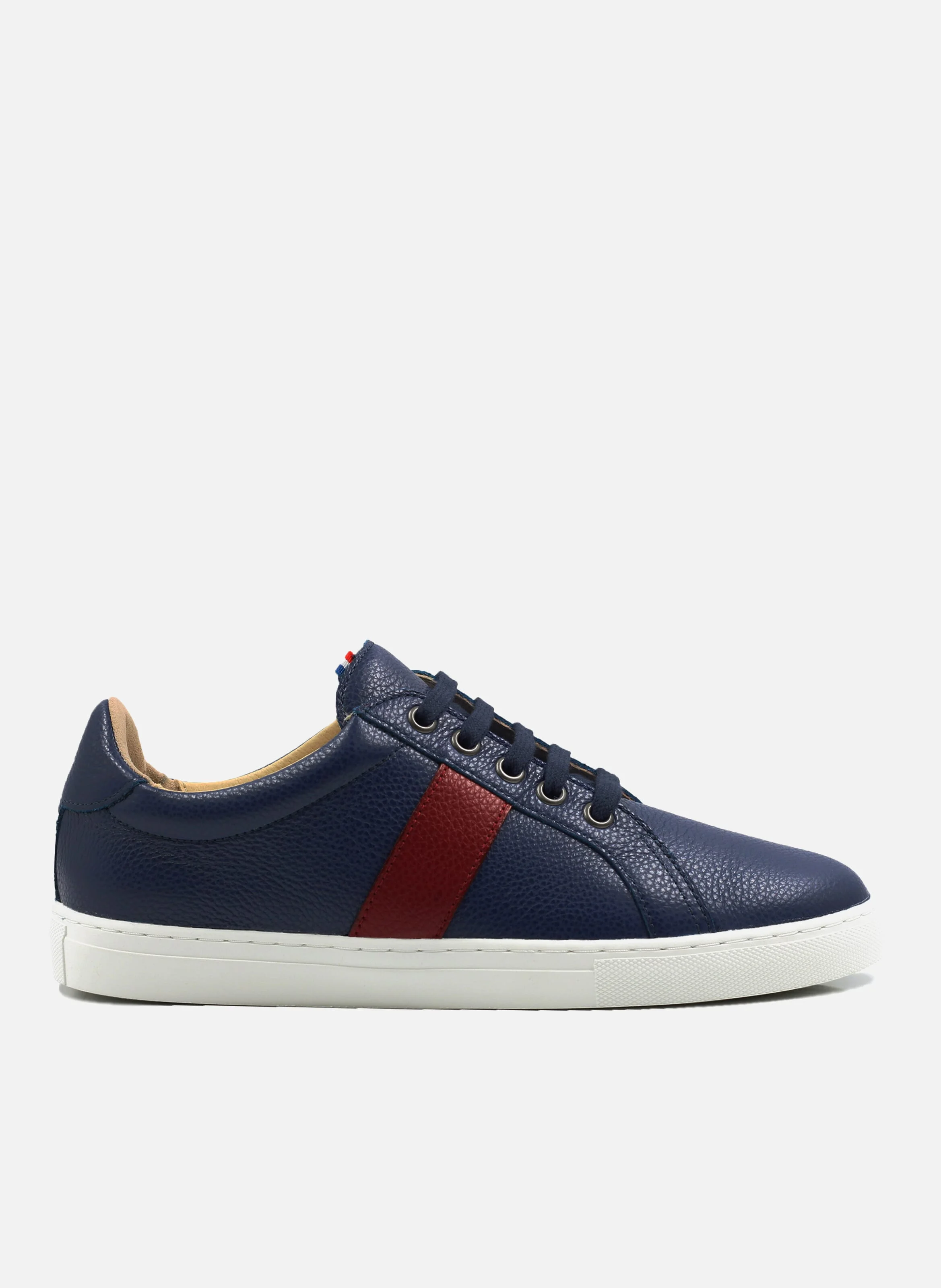 Baskets mif cuir grainé | Bleu