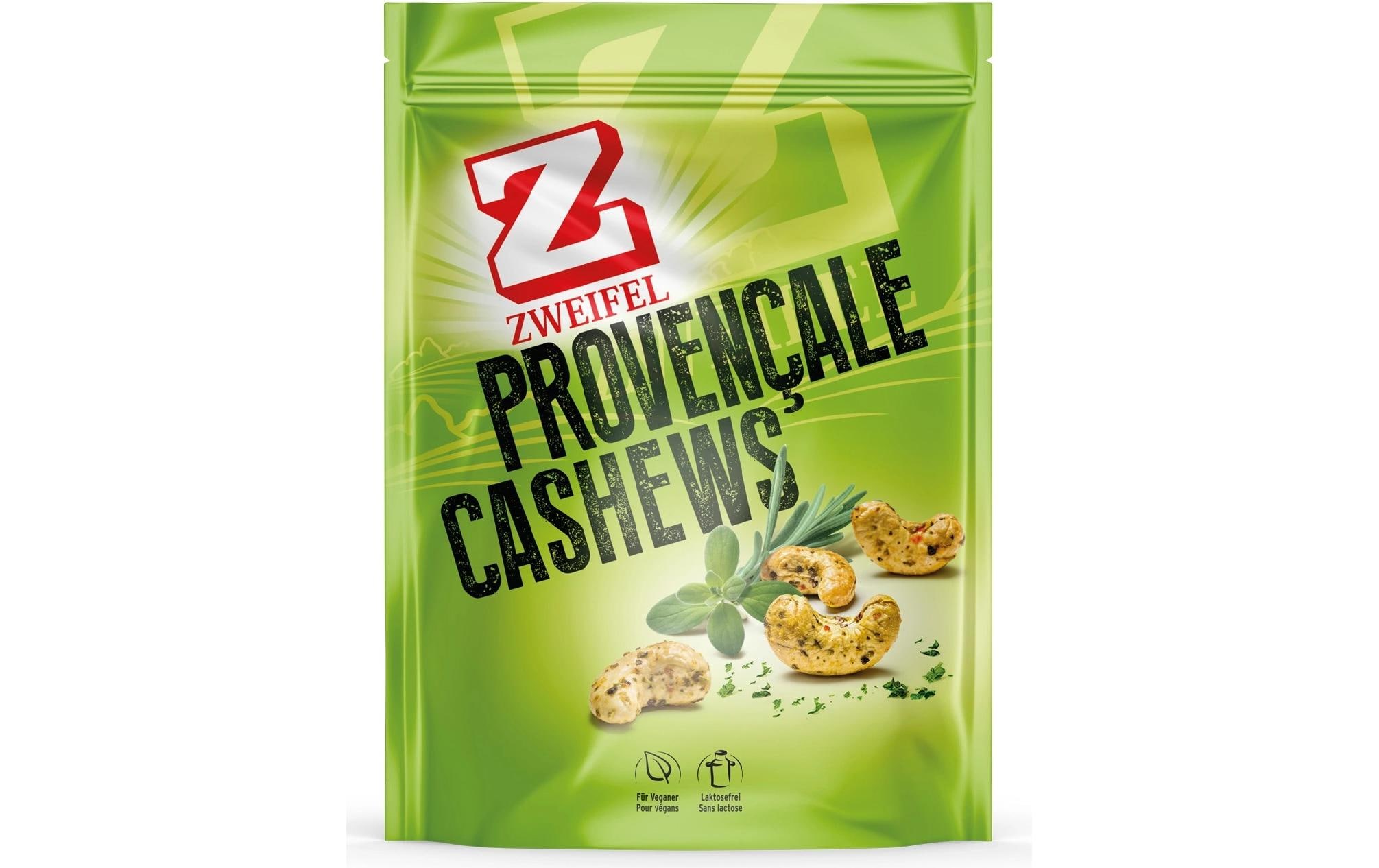 Beutel Cashews Provençale 115 gCashewkerne, geröstet und gewürzt