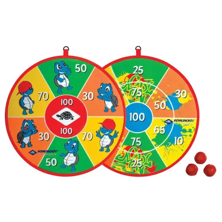Schildkröt Soft Dart Set, 2 Klett-Dartscheiben mit 2 x 3 Bällen