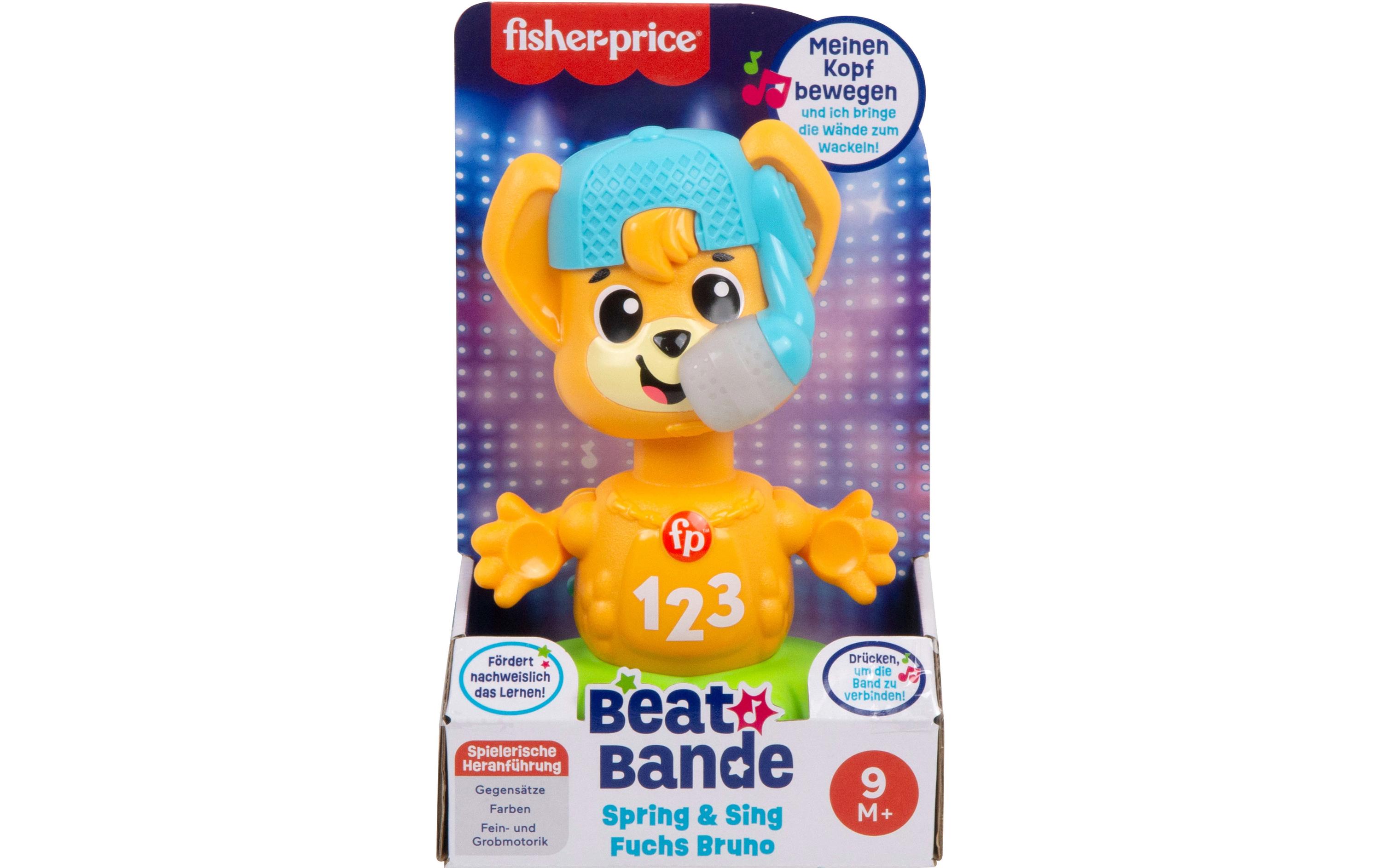 Beat Bande Spring & Sing Fuchs Bruno -DE-Interaktives Fuchs-Lernspielzeug mit lustigen Liedern, Geräuschen und Sätzen