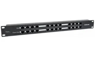 Intellinet 720342, RJ-45, Cat5e, Sort, Metal, Reolmontering, 1U
