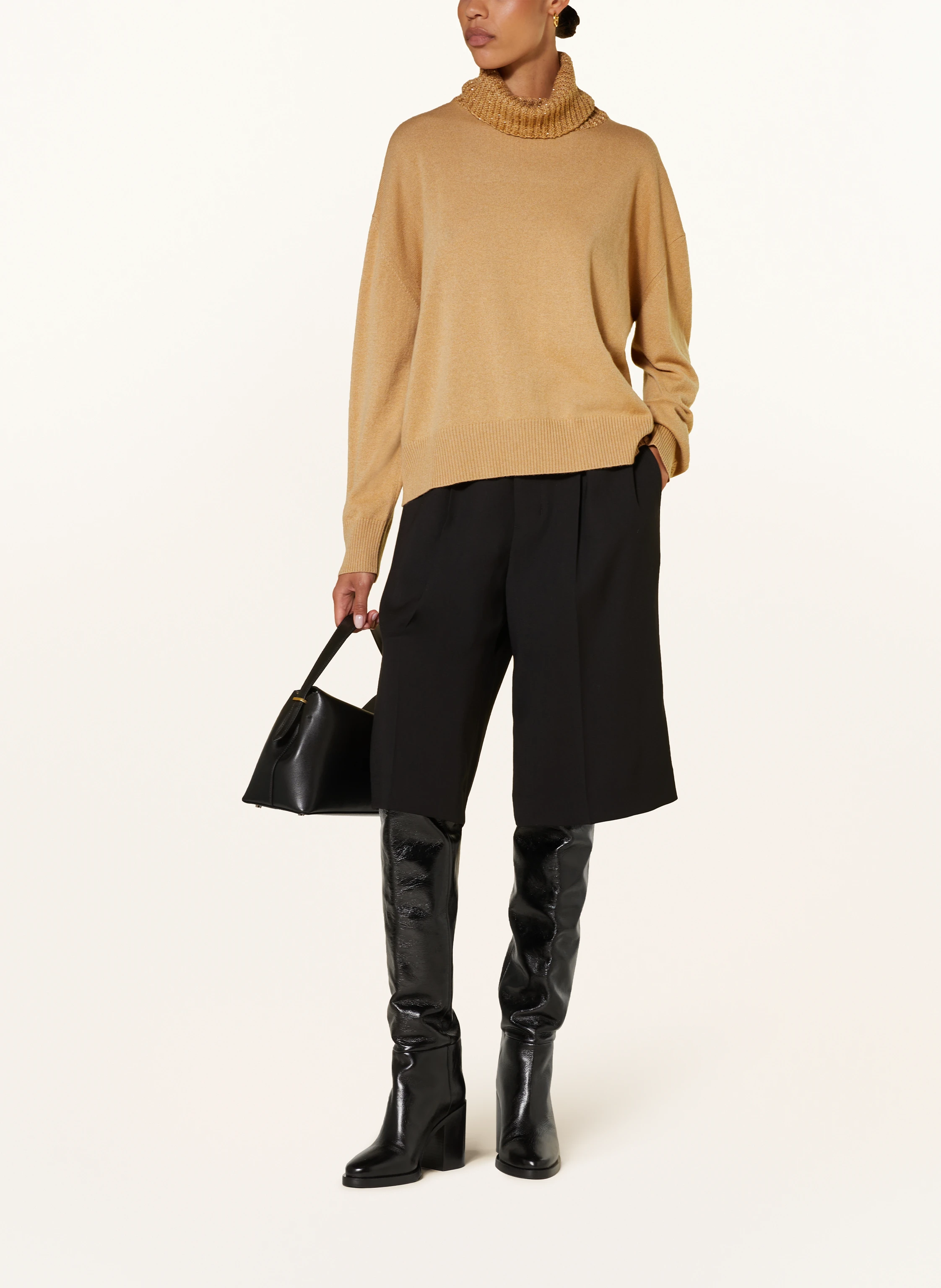 FABIANA FILIPPI Rollkragenpullover mit Pailletten