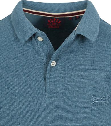Superdry Classic Poloshirt Melange Blauw M1110343A-1AF kopen