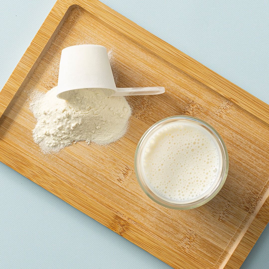 Whey proteïne milkshake banaan