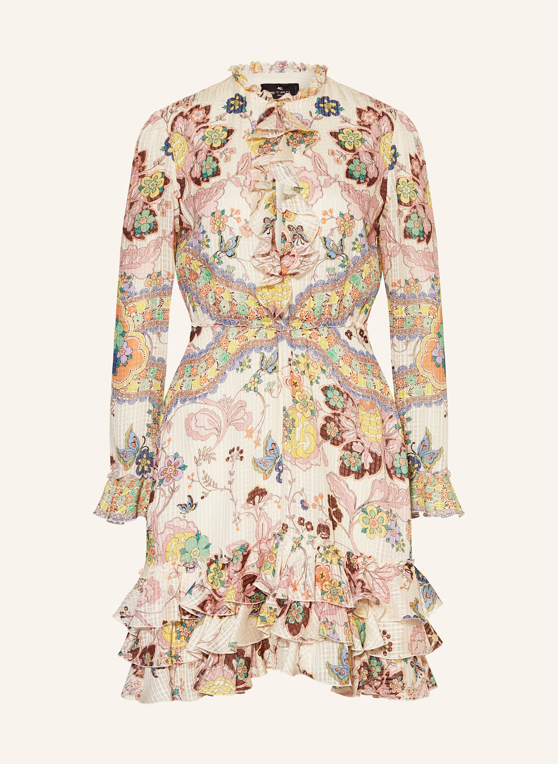 ETRO Seidenkleid mit Rüschen