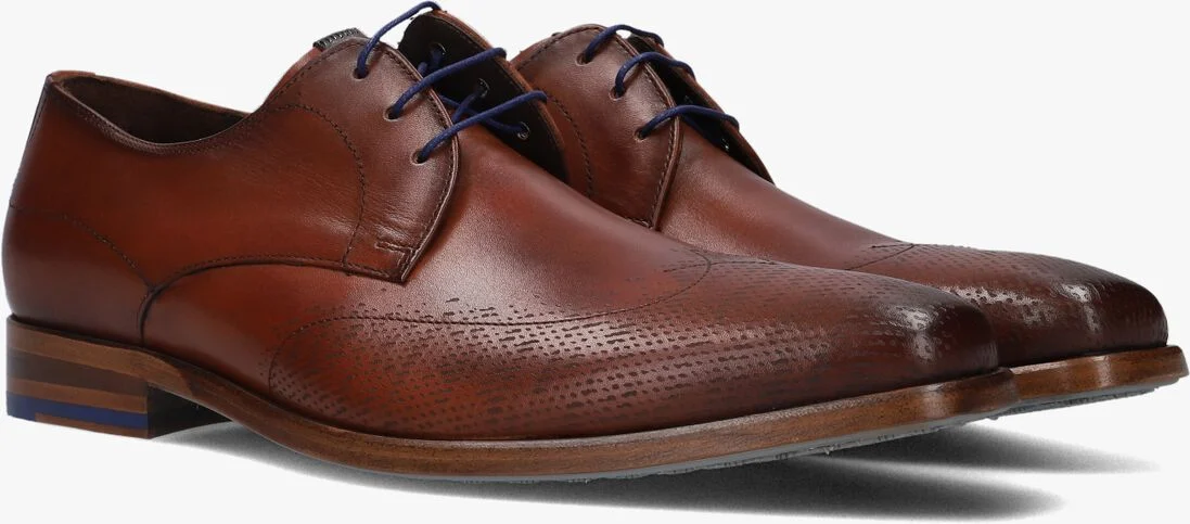 FLORIS VAN BOMMEL cognac floris van bommel nette schoenen sfm-30301