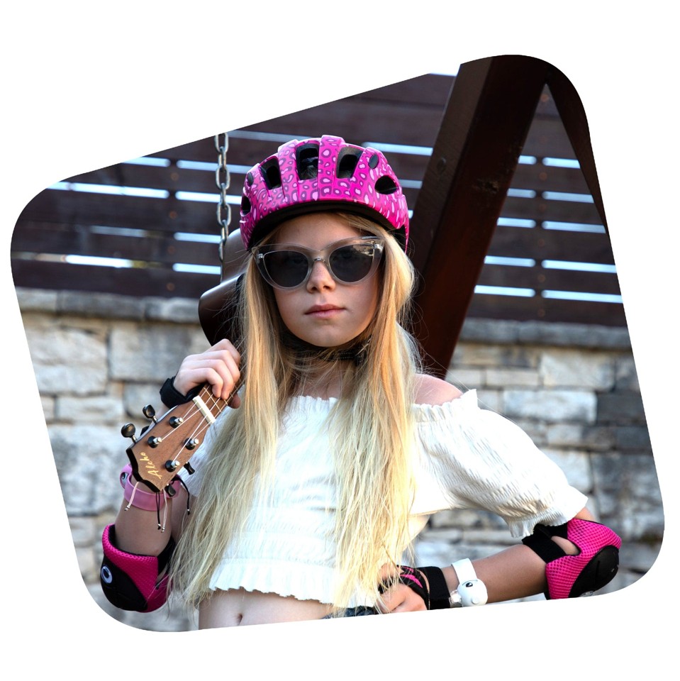 Crazy Safety - Cykelhjelm til børn 6-12 år - Hvid/gul Graffiti (54-58 cm)