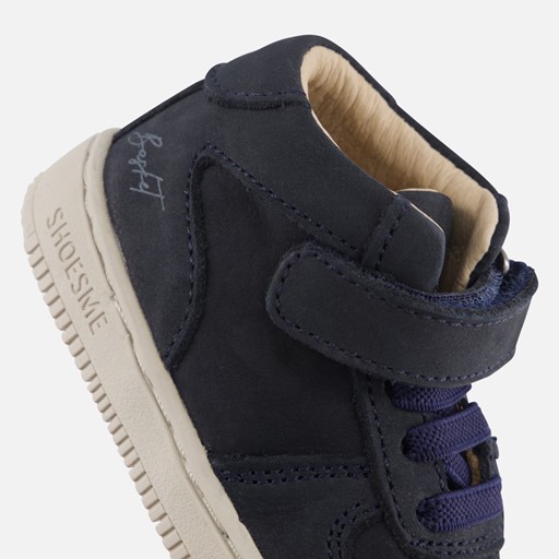 Shoesme Babyschoenen Veterboots blauw Leer