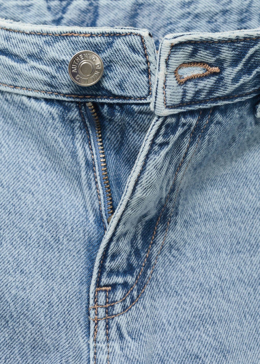 MANGO TEEN wide leg jeans medium blue denim