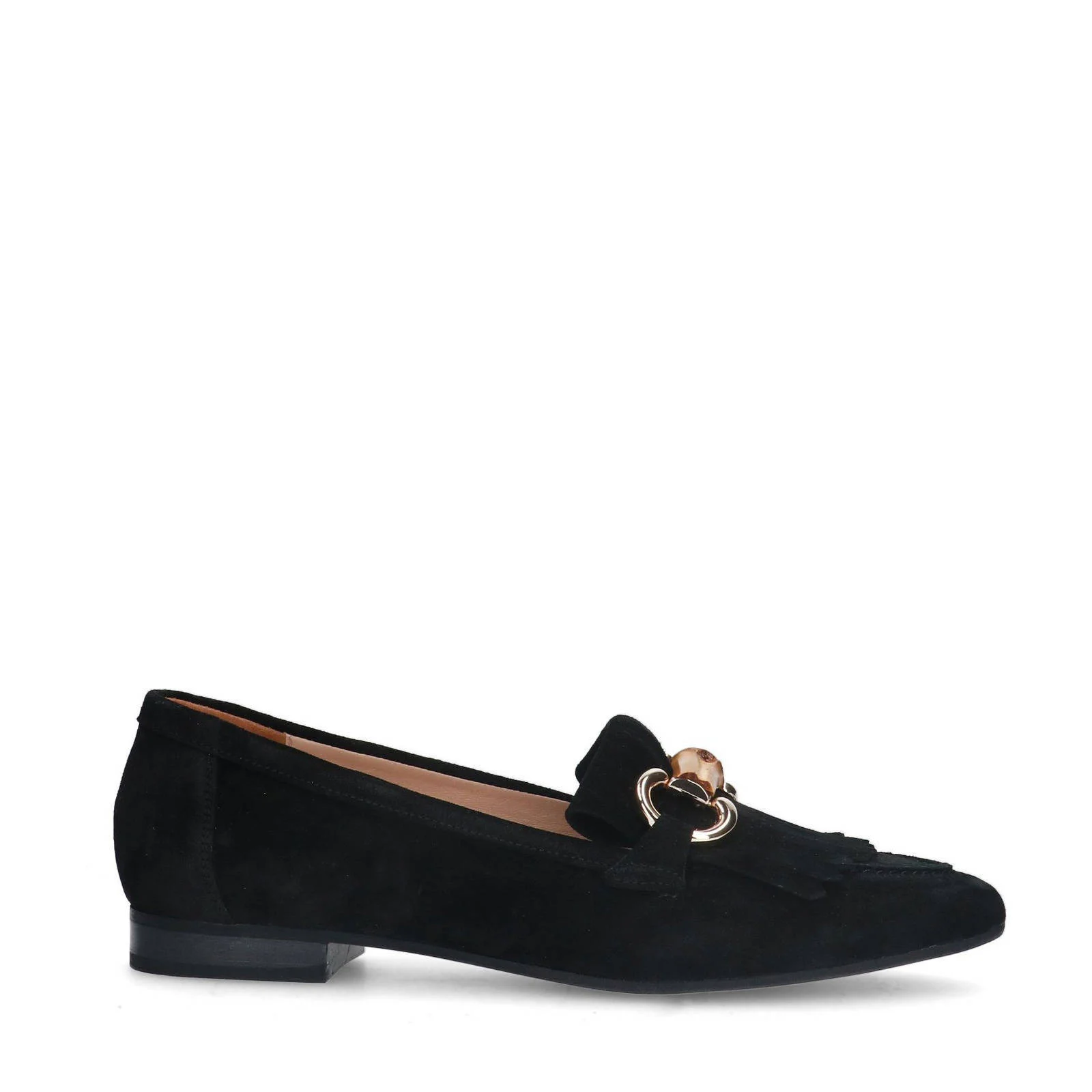 Manfield suède loafers zwart