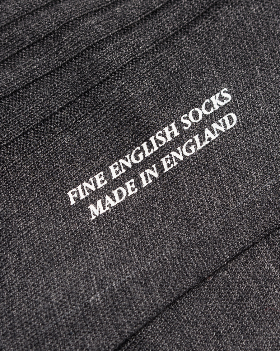 Pantherella Vale Cotton Socks Dark Grey