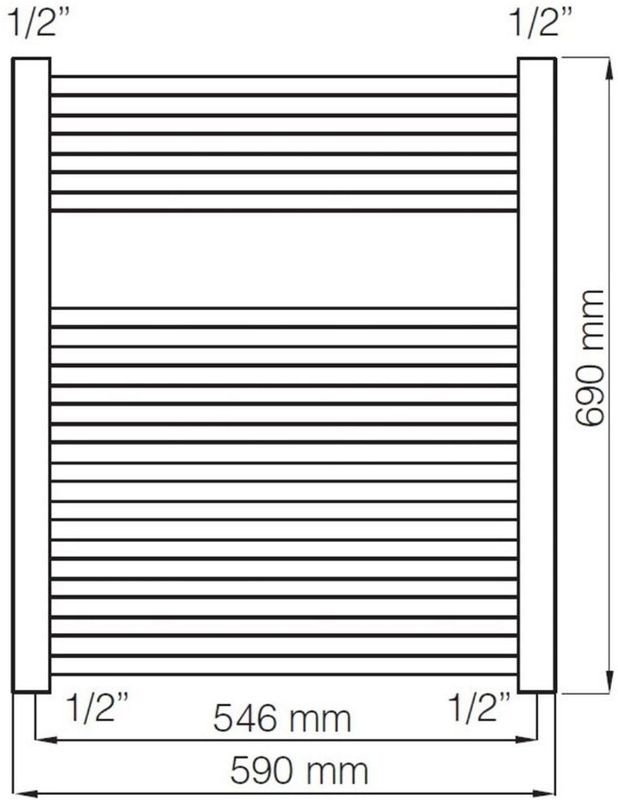 Haceka - Designradiator - Gobi - Chroom - 690mm X 590mm