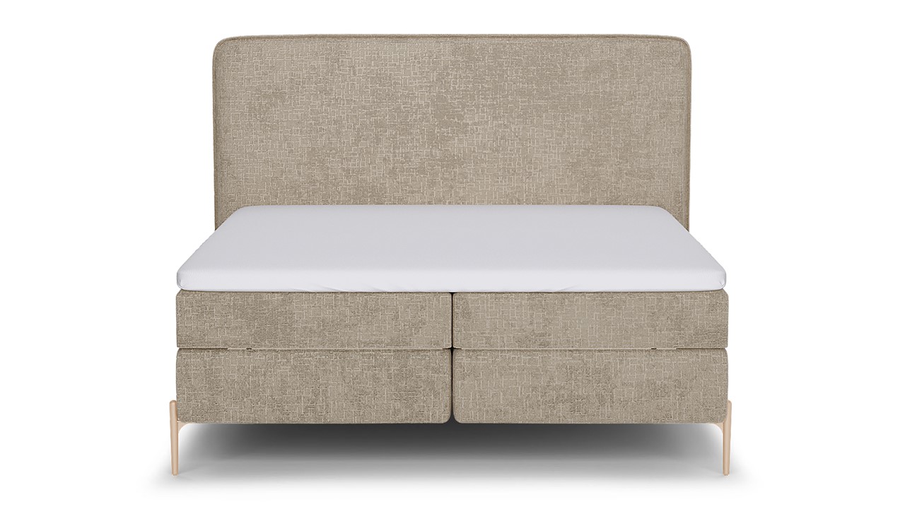 Boxspring Quartz - Velvet motif beige
