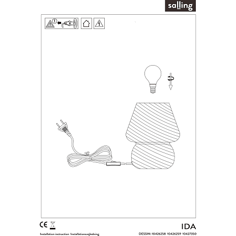 Ida mushroom bordlampe - hvid