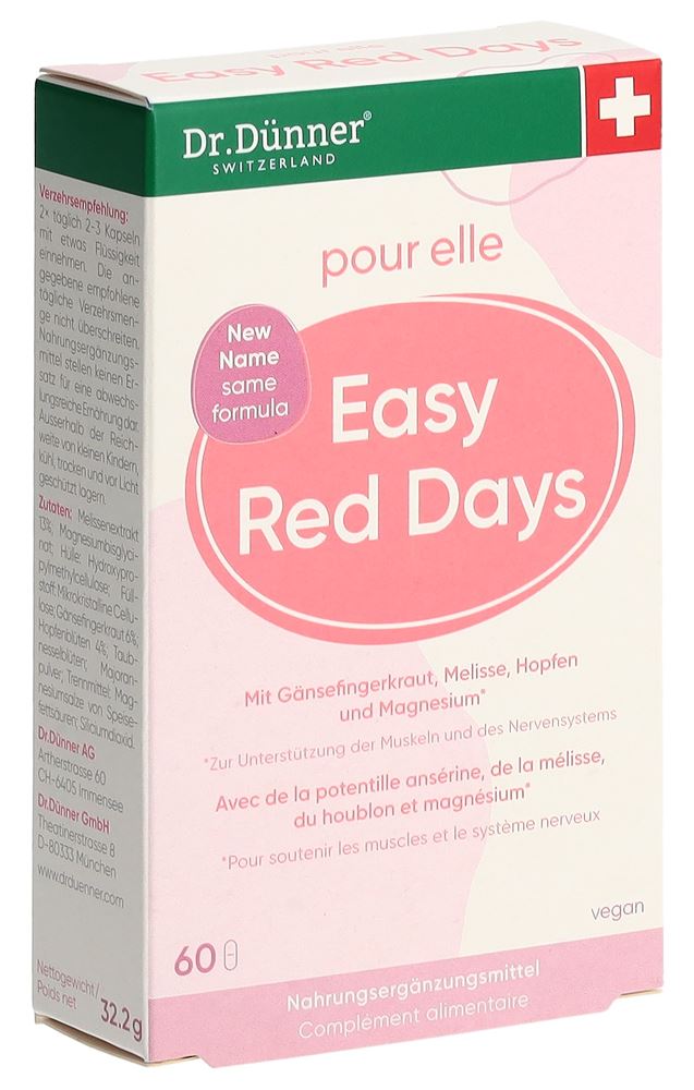 DUENNER Easy Red Days Kaps Blist 60 Stk