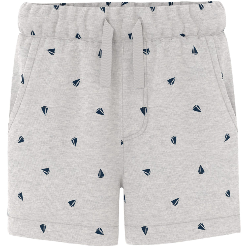 Køb Name It Light Grey Melange Boats Volo Regular Shorts