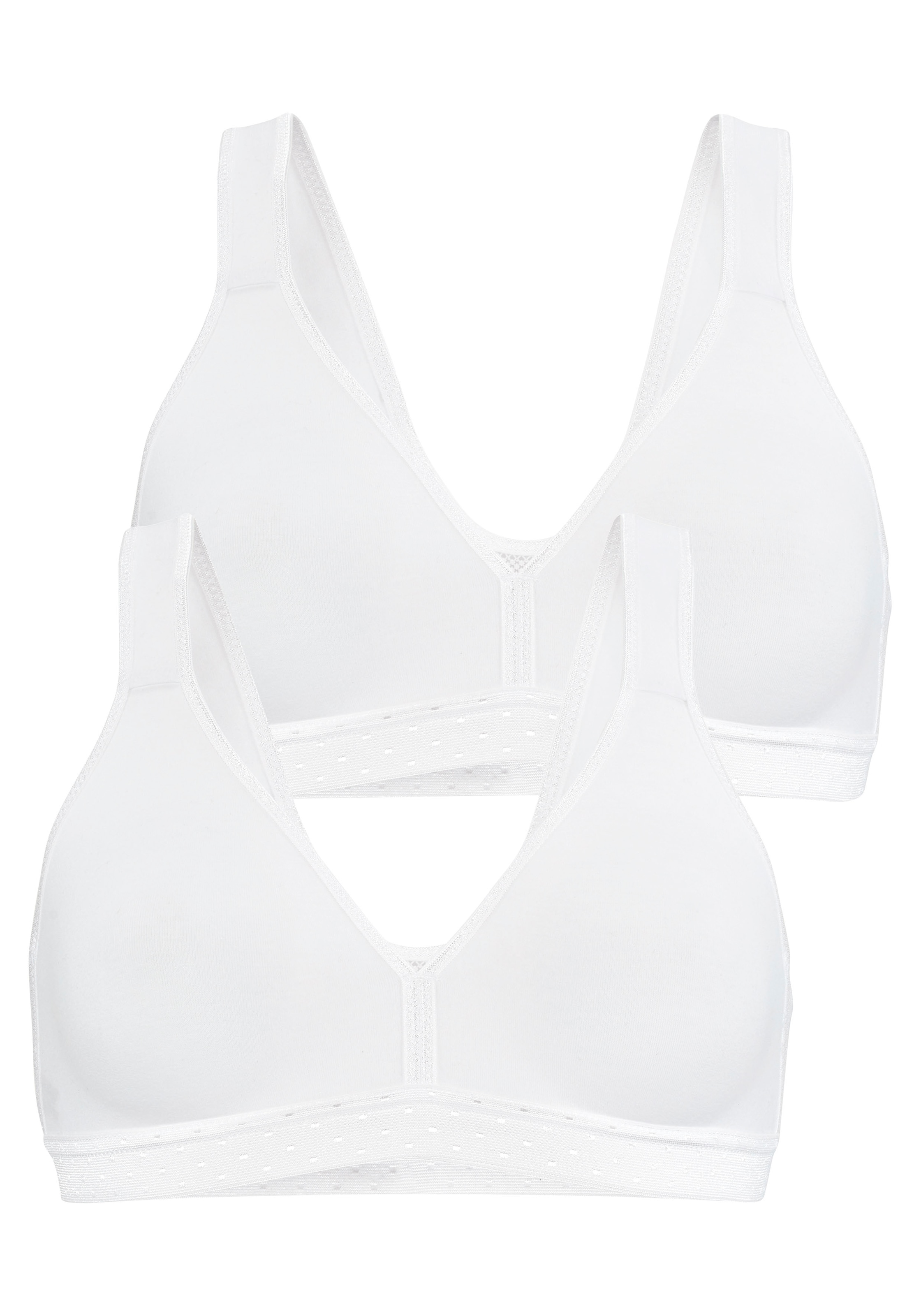 petite fleur Sport-BH Packung, 2 Stück,  ohne Bügel für Yoga