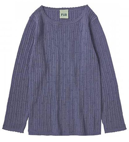 FUB Bluse - Uld - Dusty Violet m. Hulm?nster