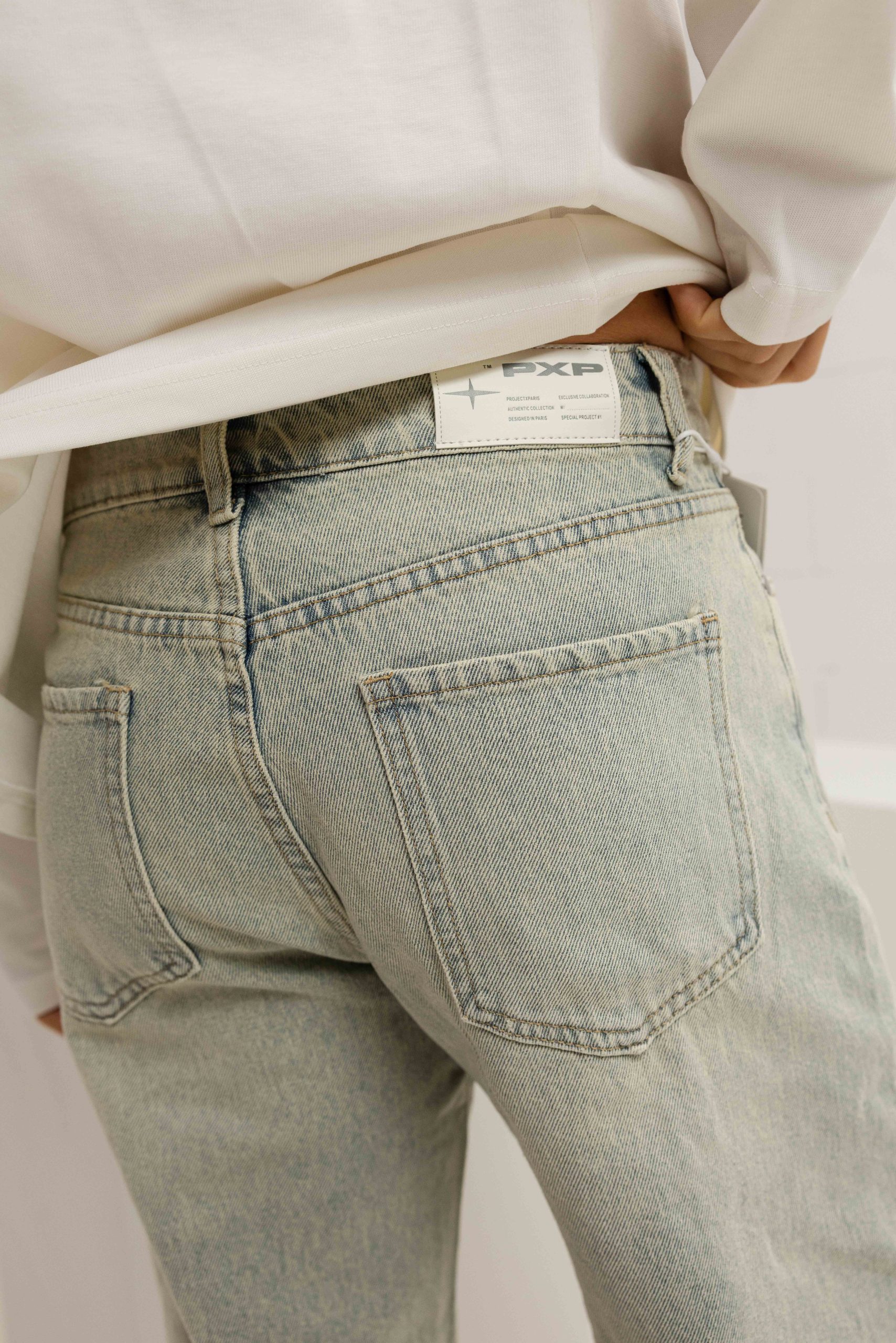 Project x Paris Straight Fit Jeans Heren Lichtblauw
