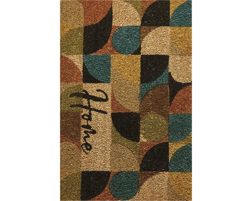 Deurmat Coco Gold geometrisch huis 40x60 cm