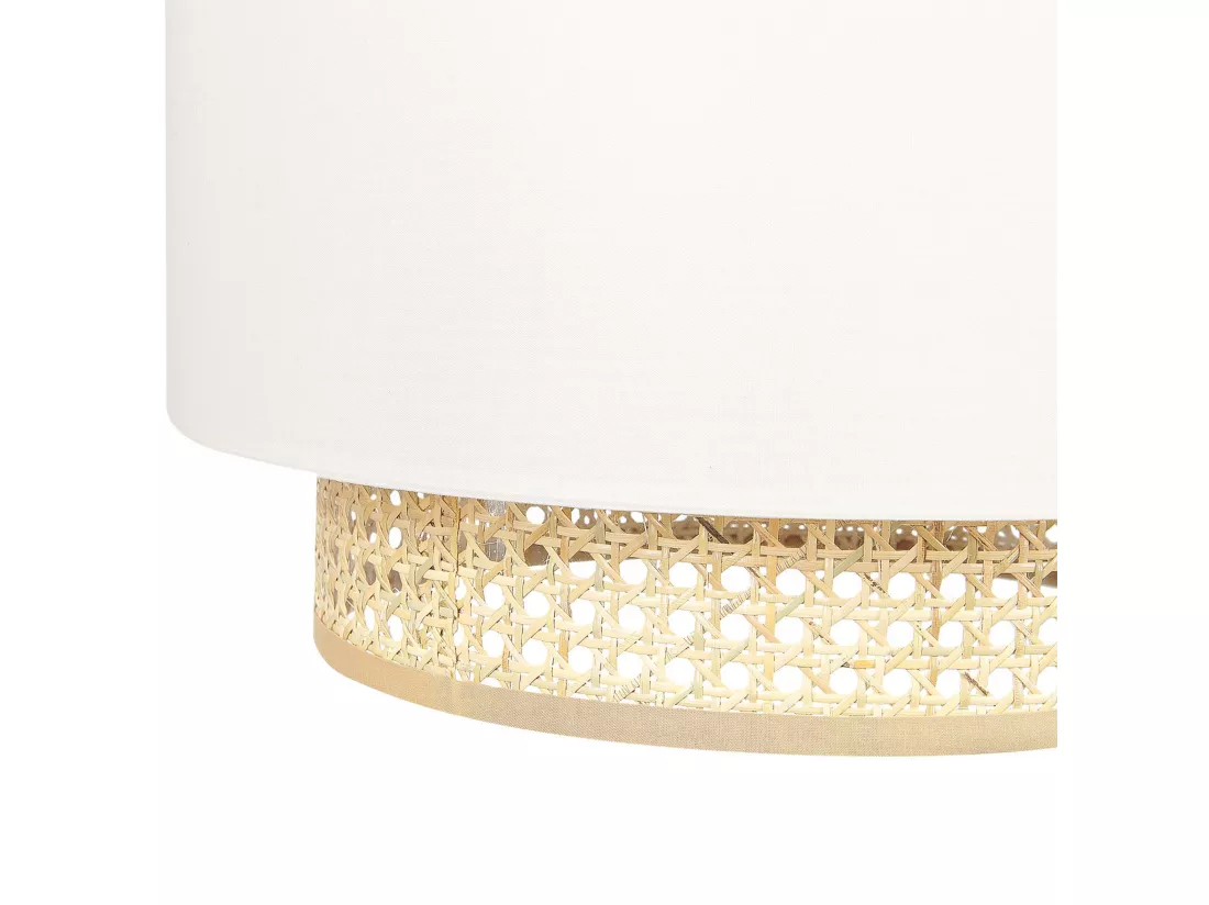 Lampe suspension YUMURI Rotin Beige clair