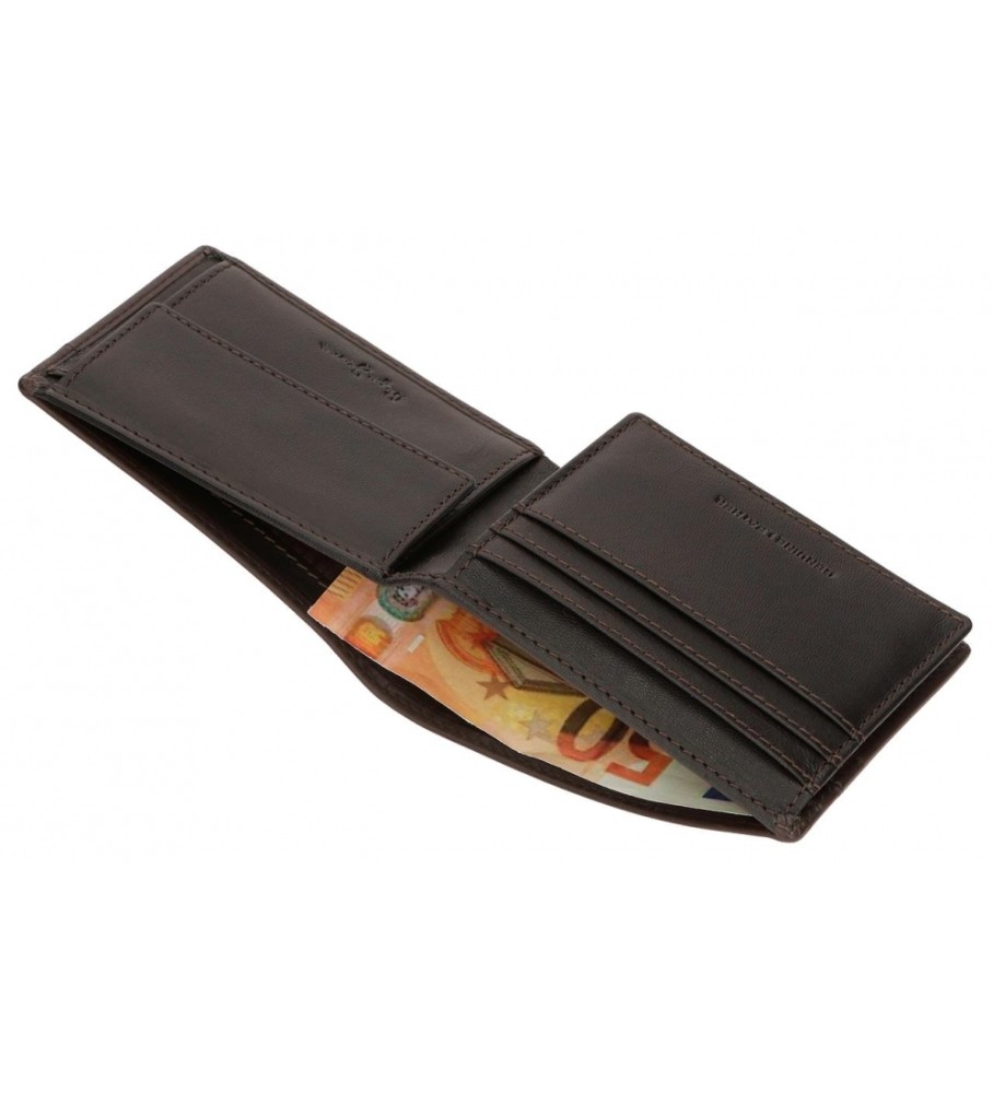 Carteira Pepe Jeans Staple em couro marrom