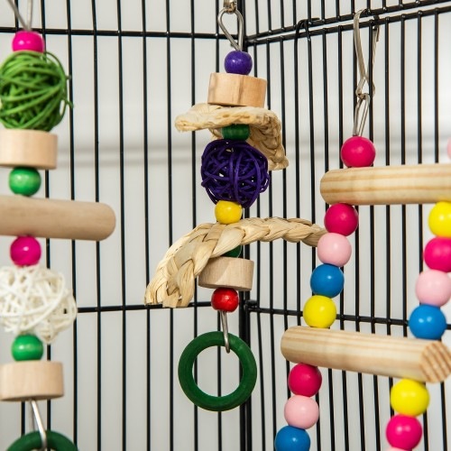 Gaiola de metal completa para pássaros PawHut