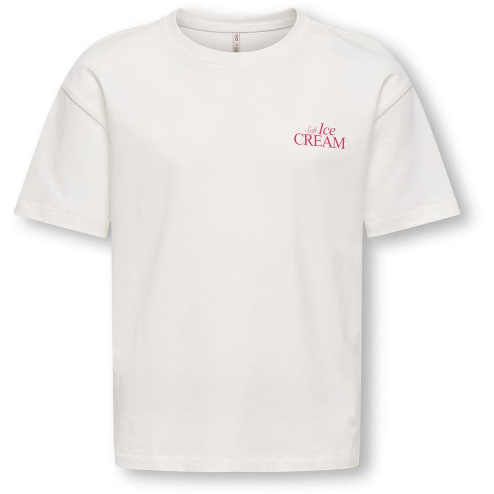 Køb kids ONLY Cloud Dancer Icecream Koghelen Life S/S Loose Tee Jrs Noos